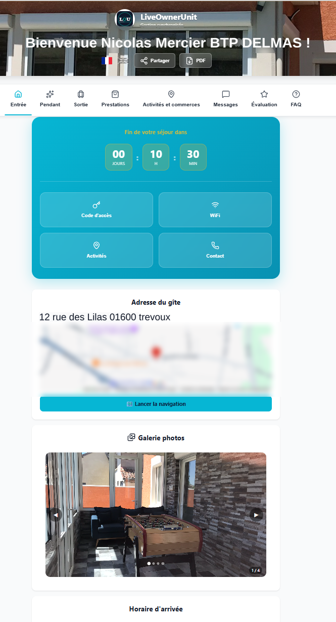 Fiche client / livret d'accueil